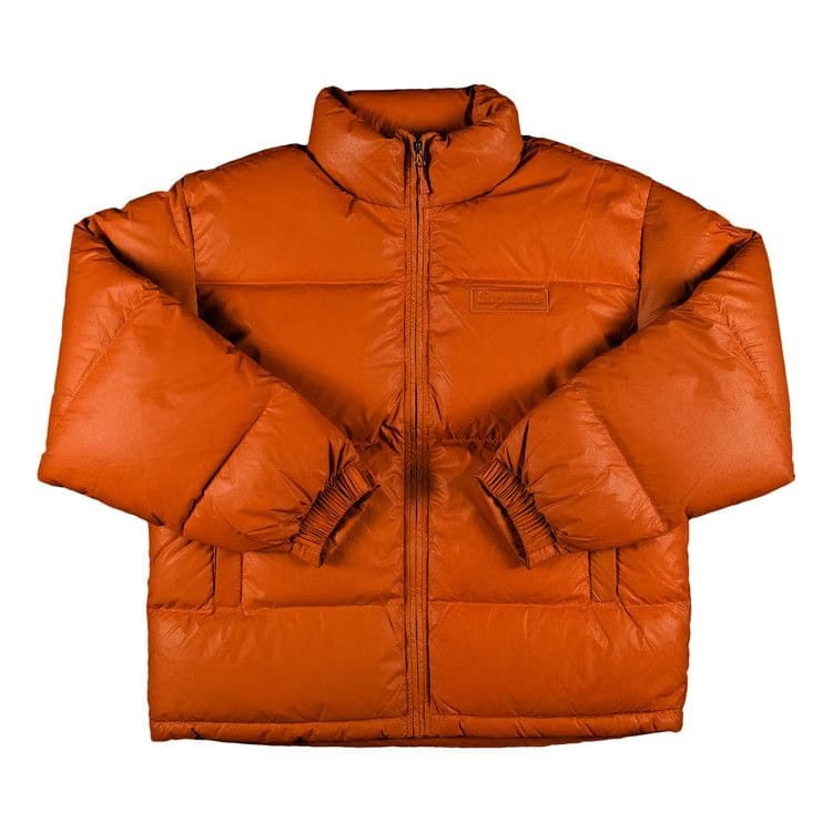 Supreme Reflective Speckled Down Jacket Orange