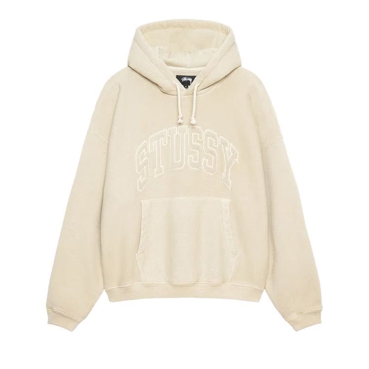 Stussy Embroidered Relaxed Hoodie Sand