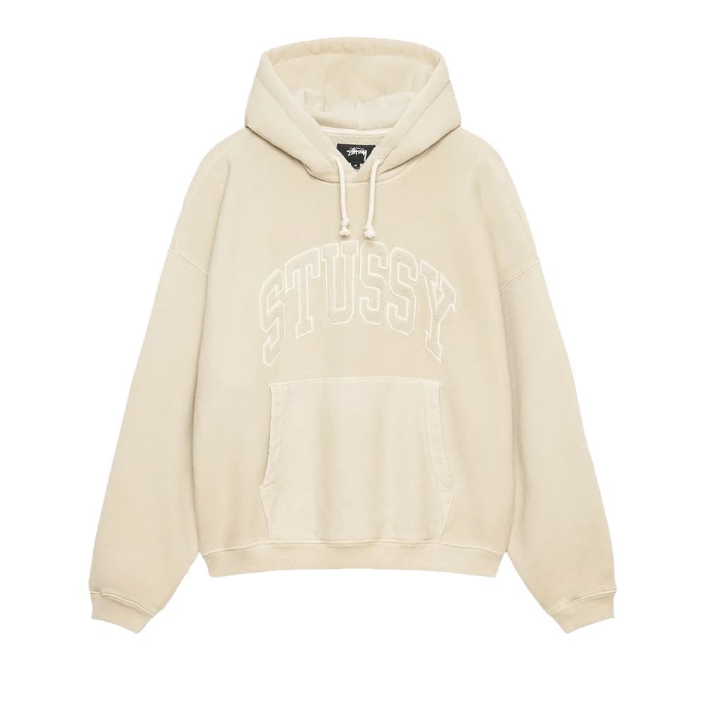 Stussy Embroidered Relaxed Hoodie Sand