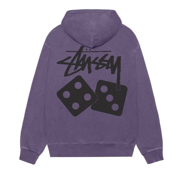 Stussy Dice Zip Hoodie Pigment Dyed Grape