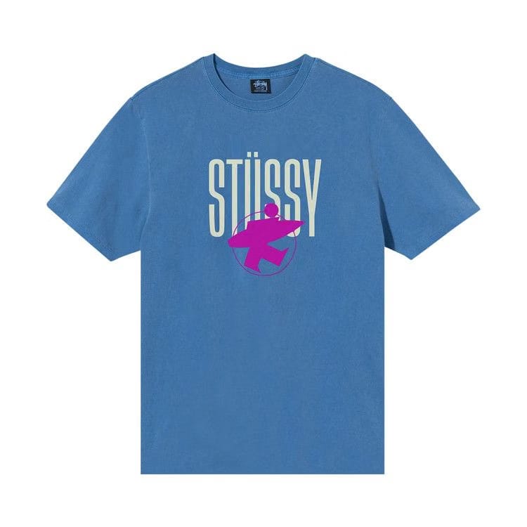 Stussy Surfman Pigment Dye T-Shirt Blue
