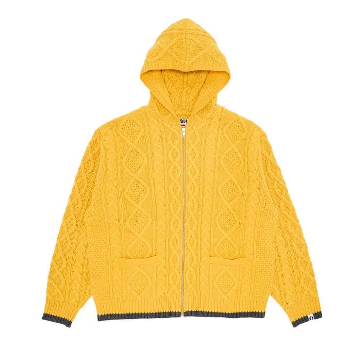Supreme x Goodenough Zip Up Hooded Sweater Yellow