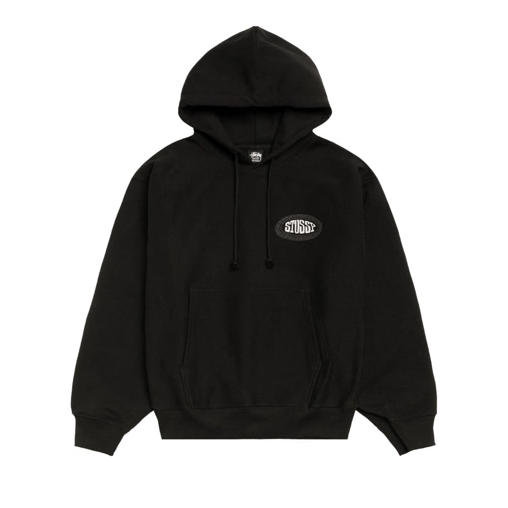 Stussy Tile Oval Hoodie Black