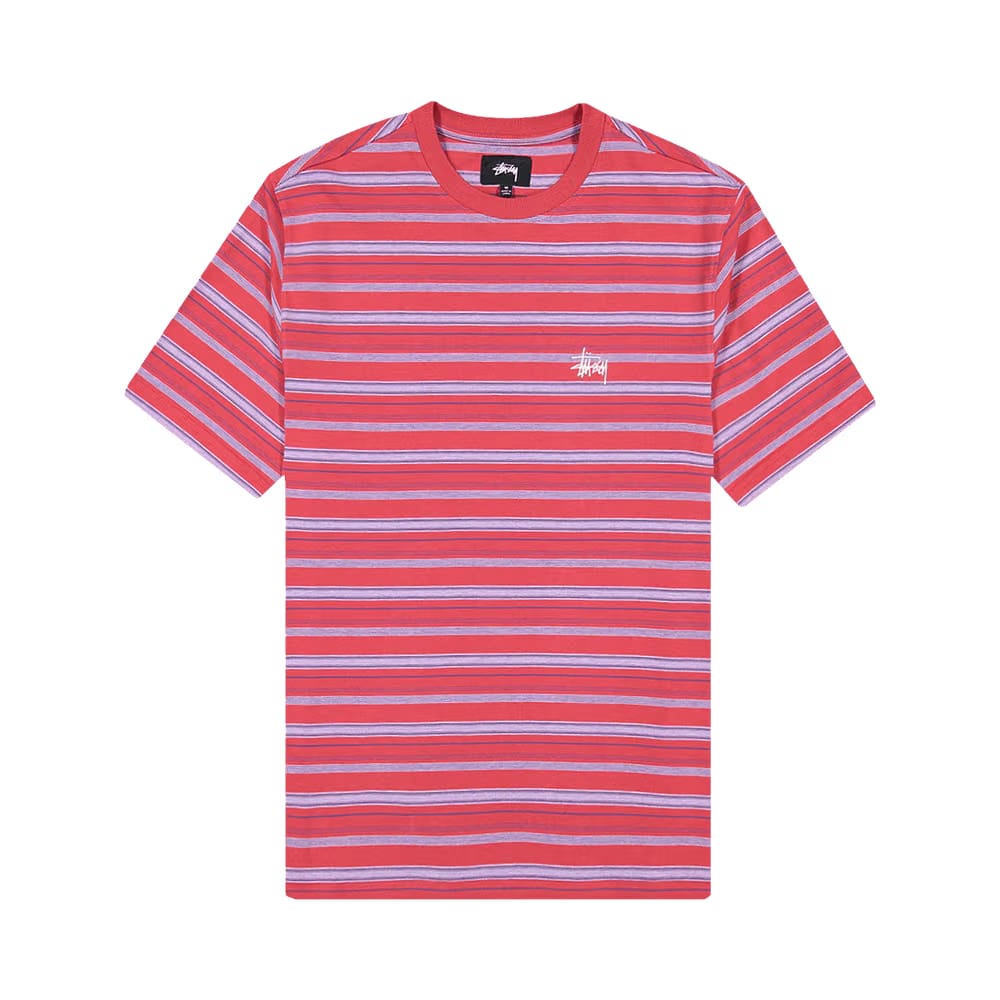 Stussy Heather Stripe Crew Red