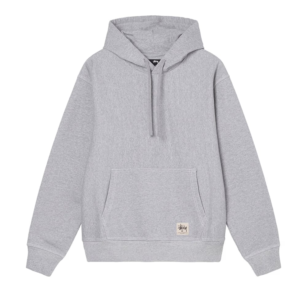 Stussy Contrast Stitch Label Hood Grey Heather