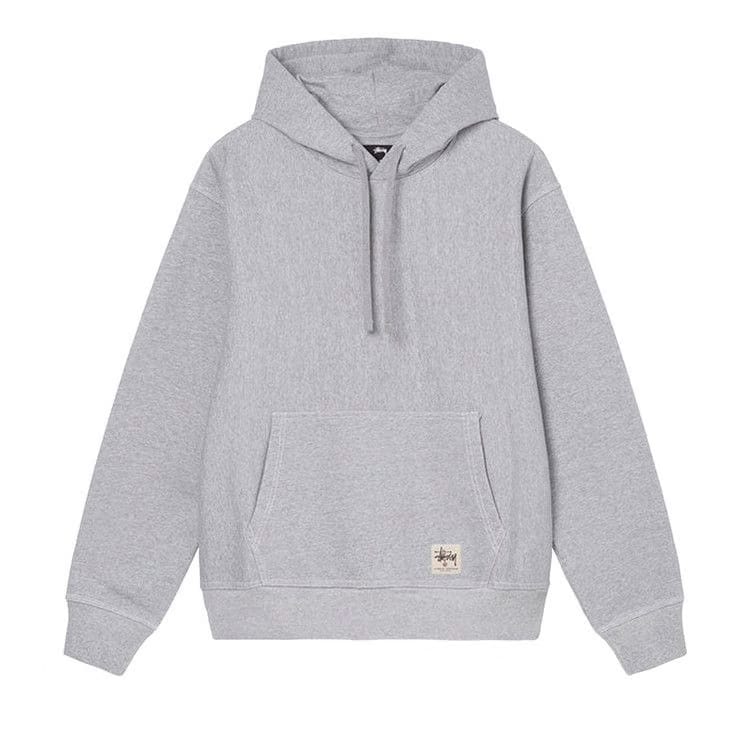 Stussy Contrast Stitch Label Hood Grey Heather