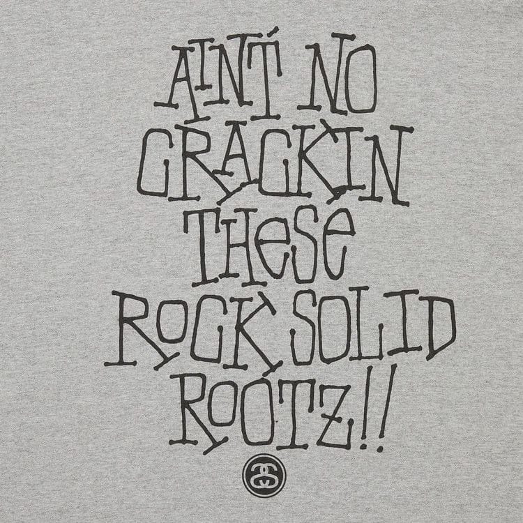Stussy Ain't No Crackin' T-Shirt Grey Heather