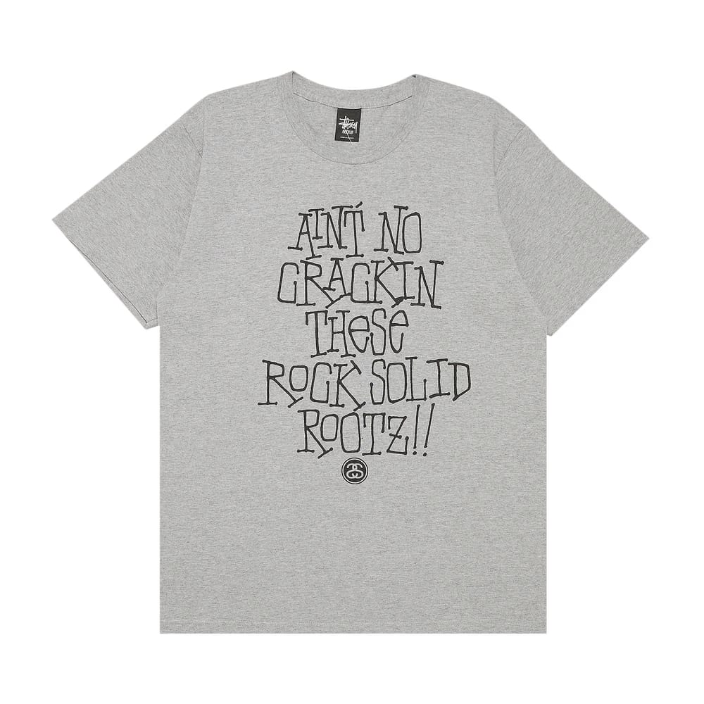 Stussy Ain't No Crackin' T-Shirt Grey Heather