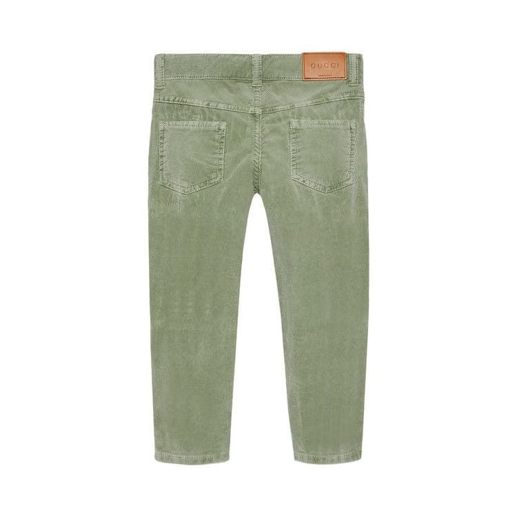 Gucci Kids Corduroy Pants Light Green