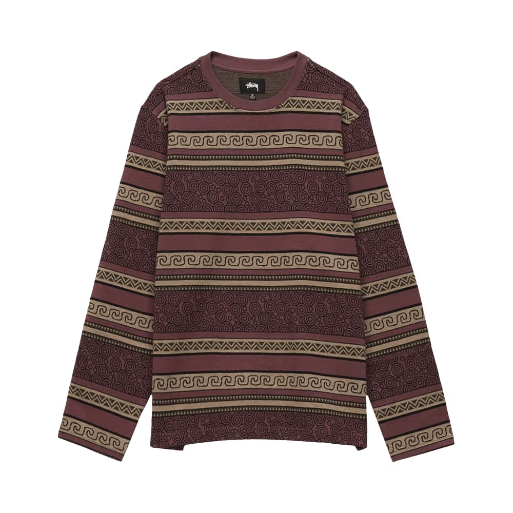 Stussy Sumatra Long-Sleeve T-Shirt Maroon