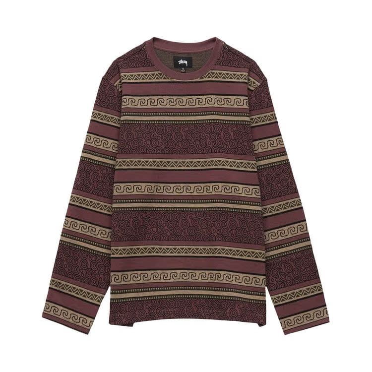 Stussy Sumatra Long-Sleeve T-Shirt Maroon