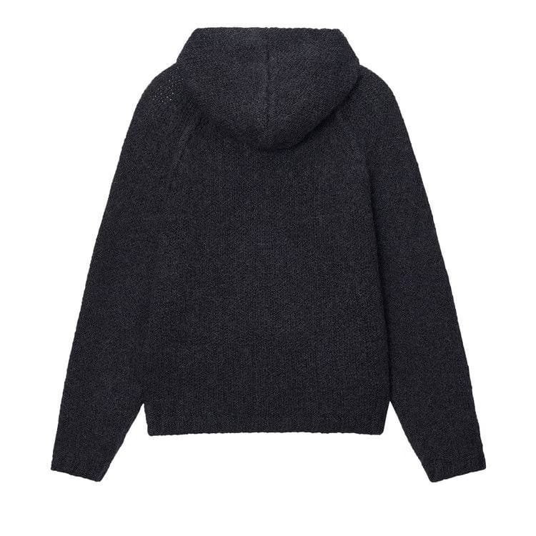 Stussy Chunky Knit Zip Hoodie Black
