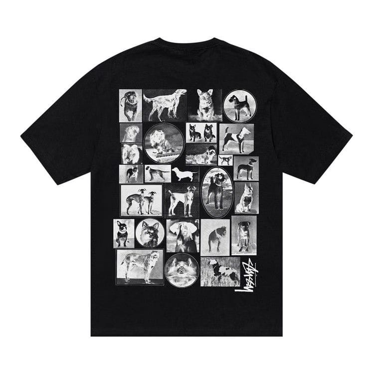 Stussy Dog Collage T-Shirt Black