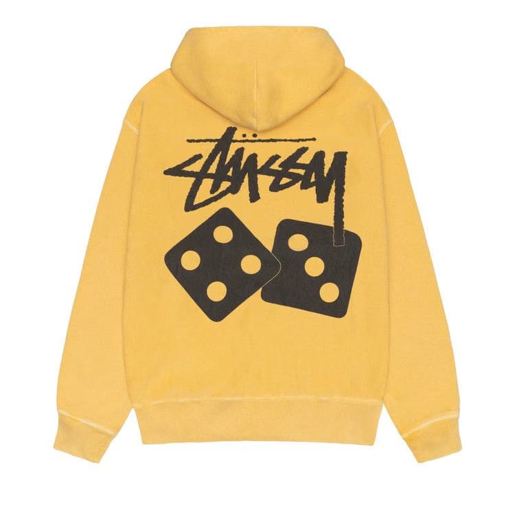 Stussy Dice Zip Hoodie Pigment Dyed Yellow