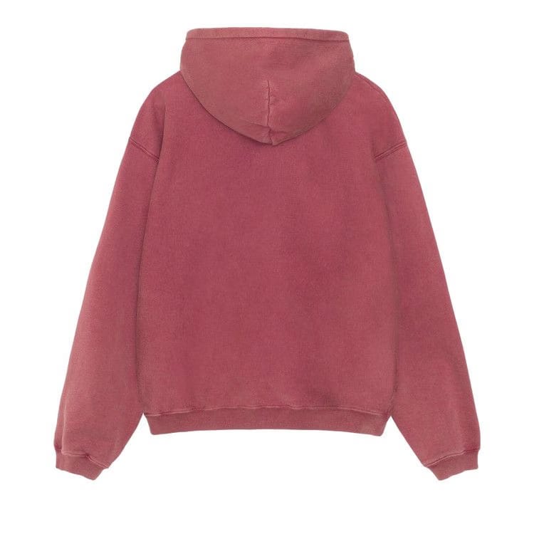 Stussy Faded Graphic Zip Hoodie Burgundy