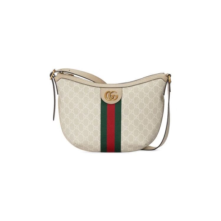Gucci Ophidia GG Small Shoulder Bag Beige/White
