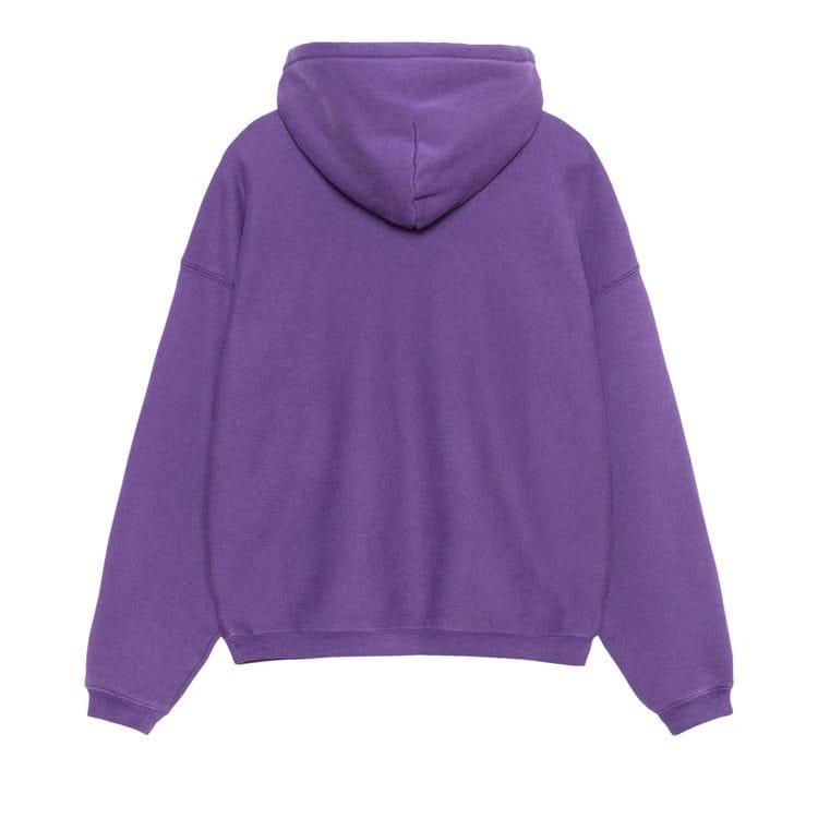 Stussy Embroidered Relaxed Hoodie Purple