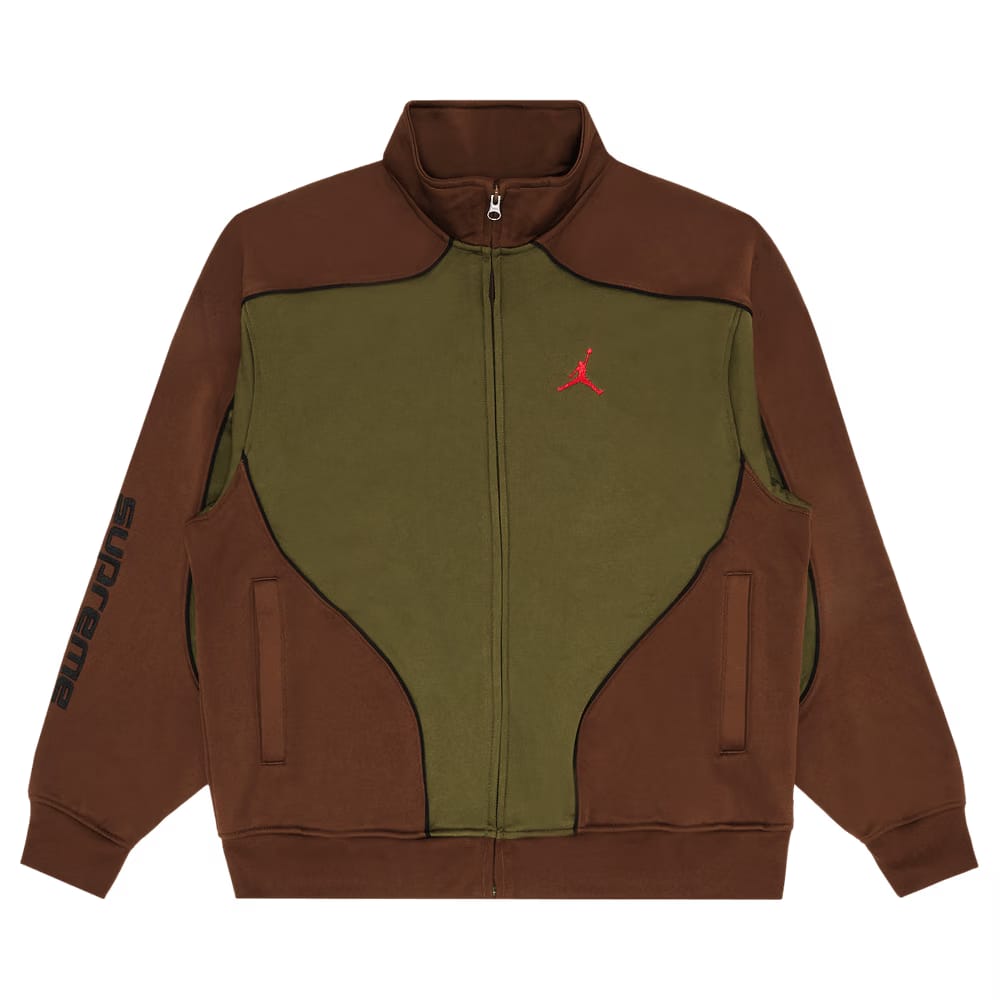 Supreme x Jordan Tricot Track Jacket Olive