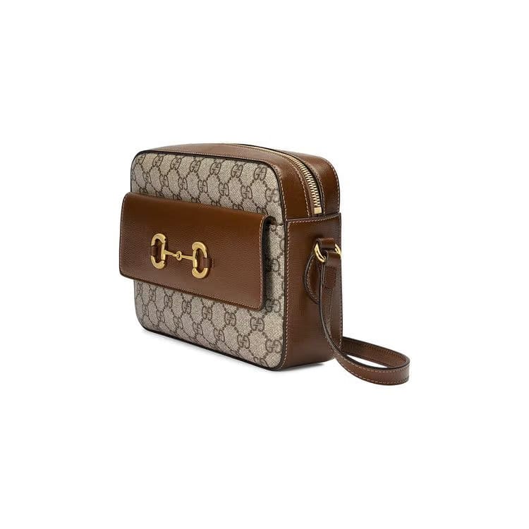 Gucci Horsebit 1955 Small Shoulder Bag Beige/Ebony