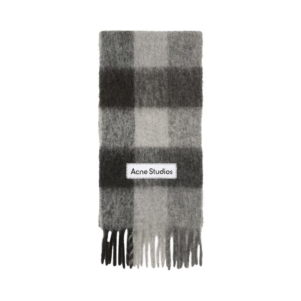 Acne Studios Vally Check Scarf Black/Grey/Dark Grey
