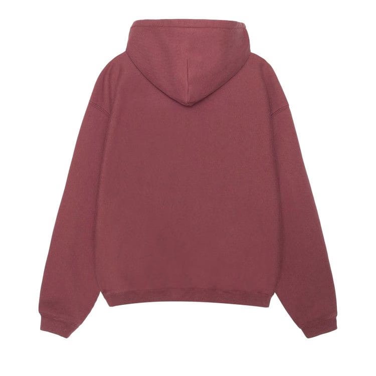 Stussy 80 Relaxed Hoodie Maroon