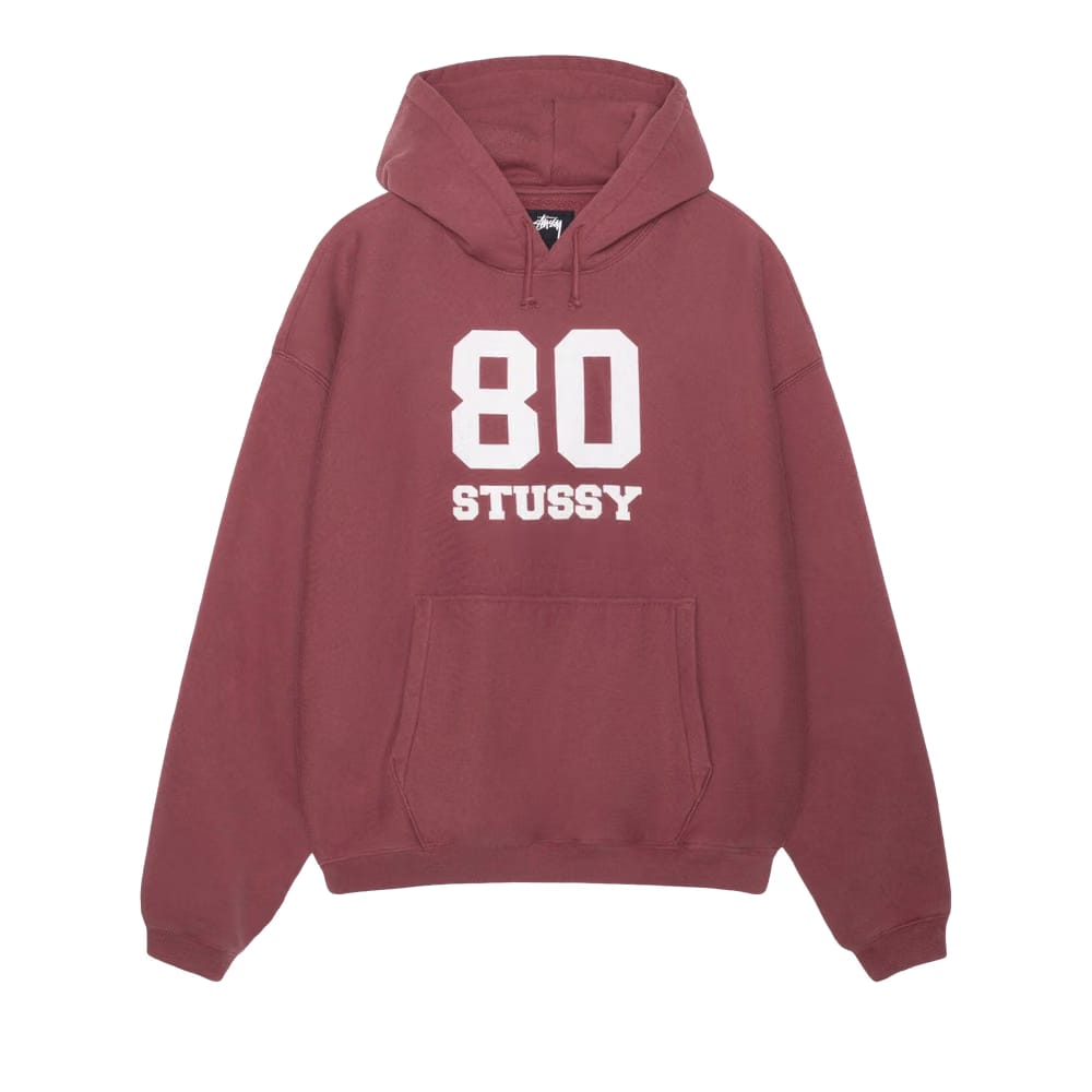 Stussy 80 Relaxed Hoodie Maroon
