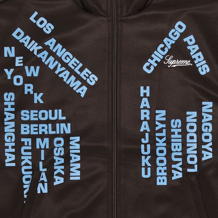 Supreme Worldwide Tricot Track Jacket Brown
