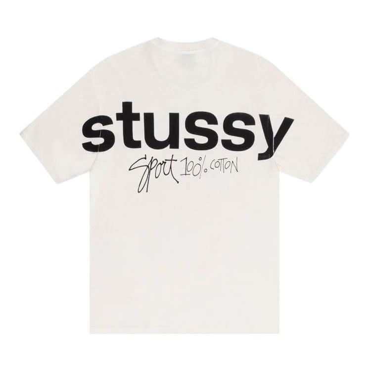 Stussy Sport 100% Pigment Dyed T-Shirt Natural