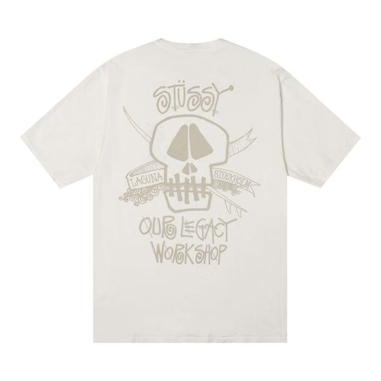 Stussy x Our Legacy Work Shop Surf Skull Pigment Dyed T-Shirt Natural