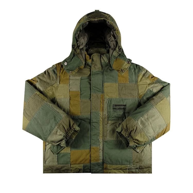 Supreme x Junya Watanabe x Comme des Garçons MAN Patchwork Puffy Jacket Olive