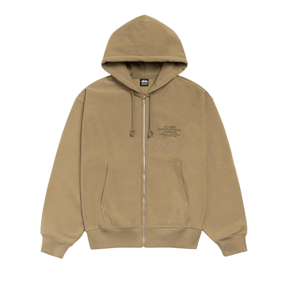 Stussy International Designs Zip Hoodie Army