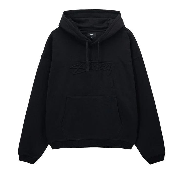 Stussy Relaxed Oversized Hoodie Black