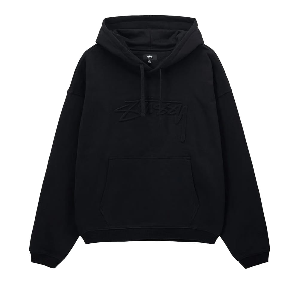 Stussy Relaxed Oversized Hoodie Black