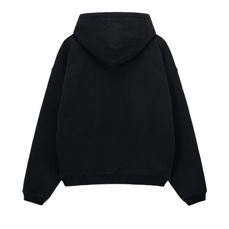 Stussy Relaxed Oversized Hoodie Black