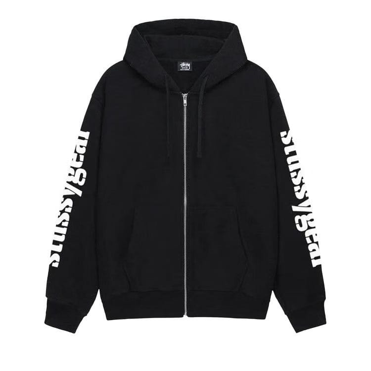 Stussy Gear Zip Hoodie Black
