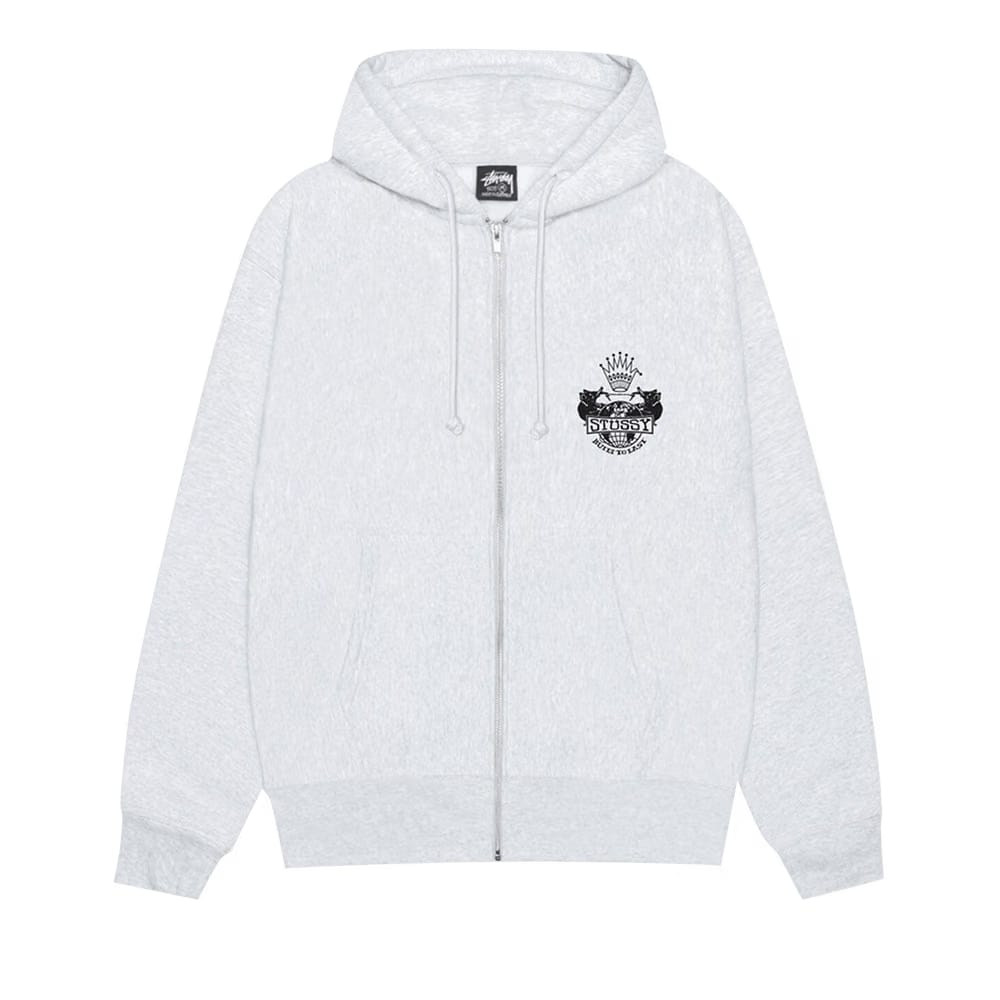 Stussy Built To Last Zip Hoodie Ash Heather