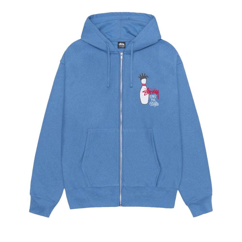 Stussy Kingpin Zip Hoodie Pacific