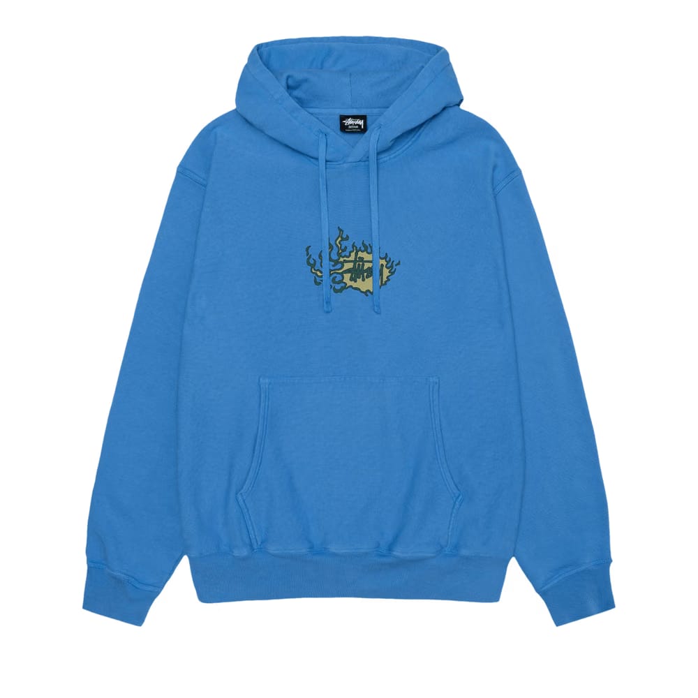 Stussy Pigment Dyed Mosaic Dragon Hoodie Blue