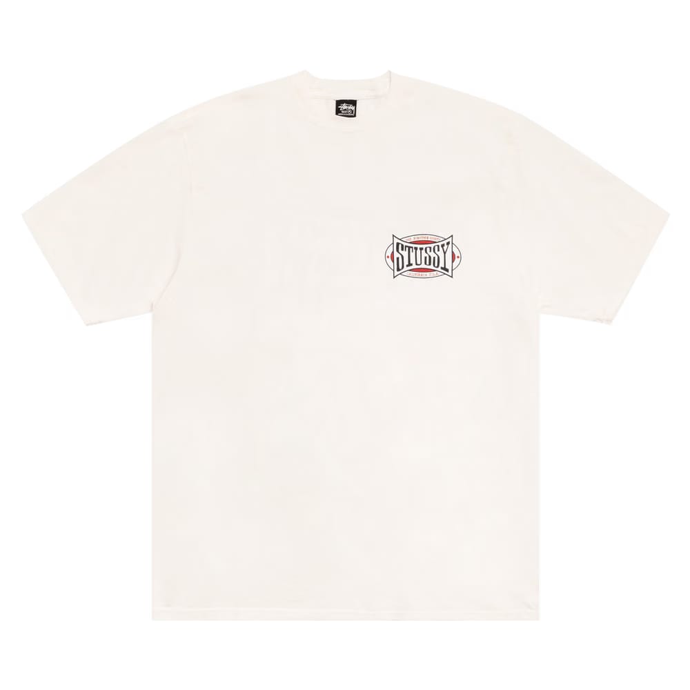 Stussy Champion Oval T-Shirt Pigment Dyed Natural