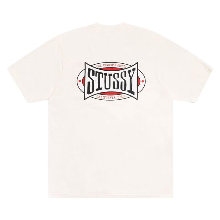 Stussy Champion Oval T-Shirt Pigment Dyed Natural