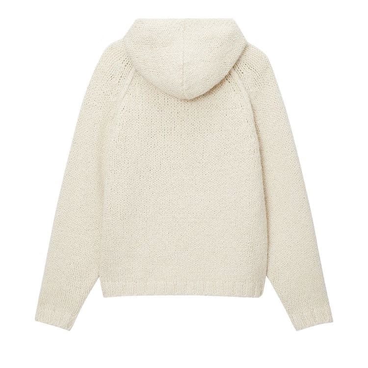Stussy Chunky Knit Zip Hoodie Ivory