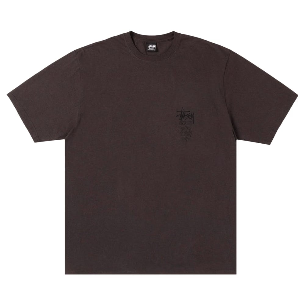 Stussy Swim Out T-Shirt Pigment Dyed Faded Black