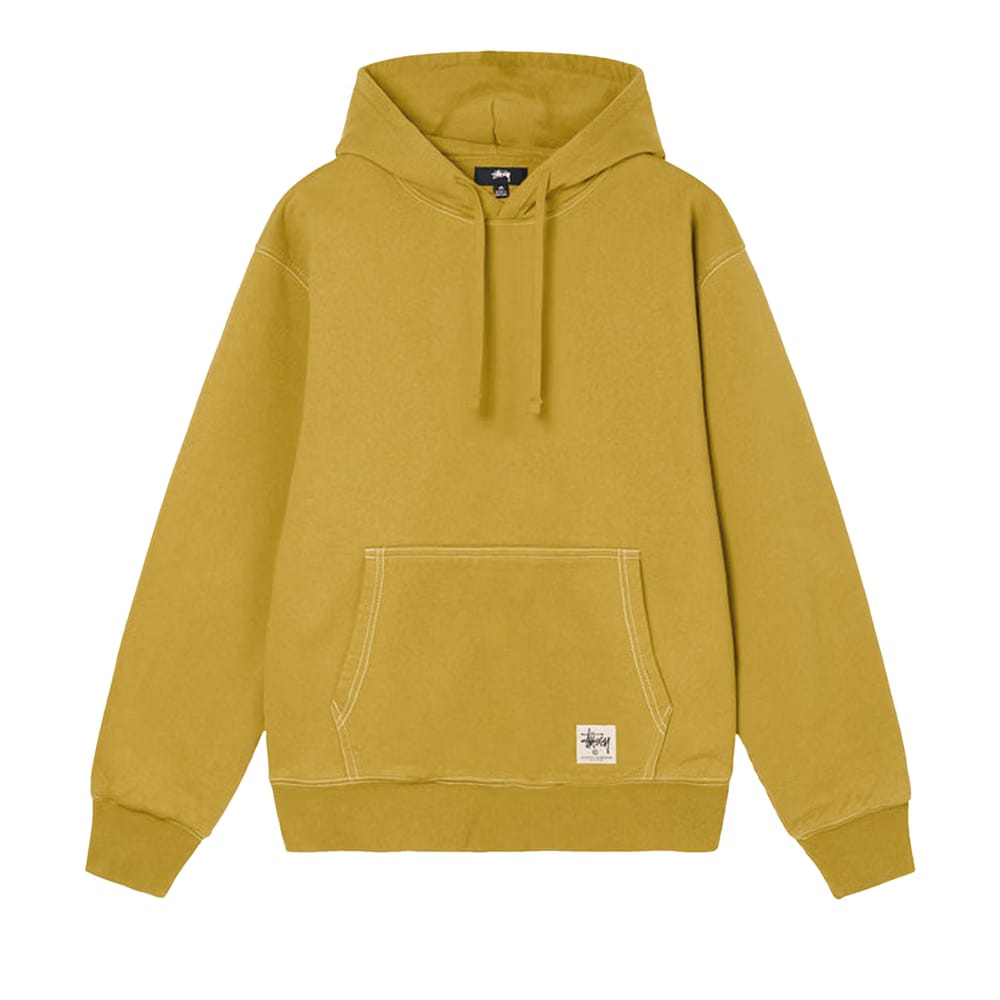 Stussy Contrast Stitch Label Hoodie Gold