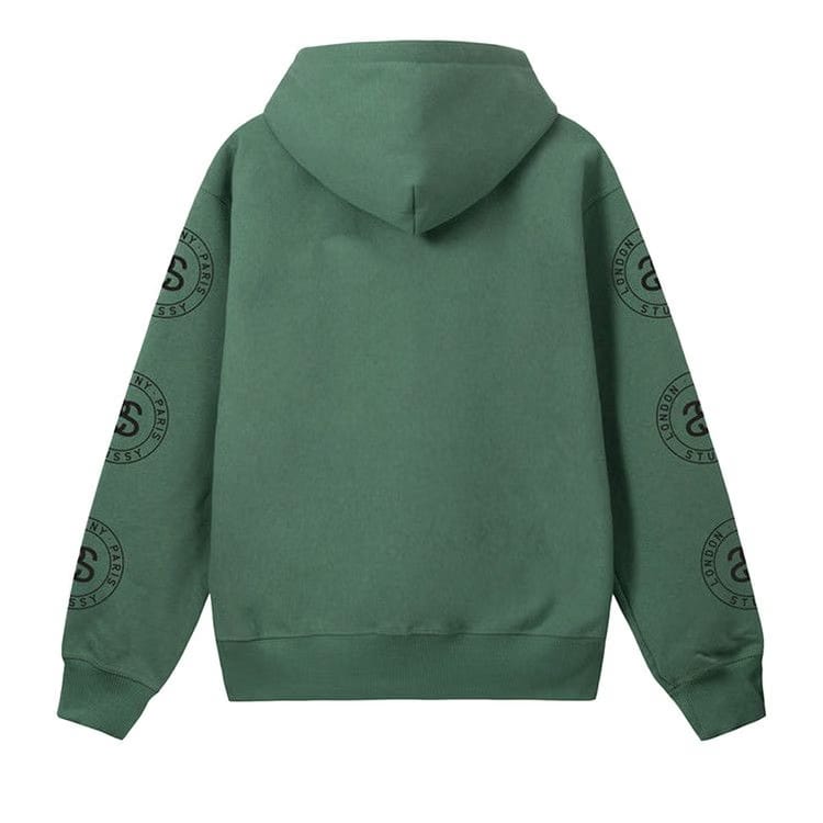 Stussy Seal Zip Hoodie Green