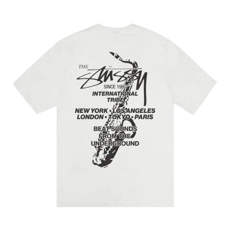 Stussy Beat Sounds Pigment Dyed T-Shirt White