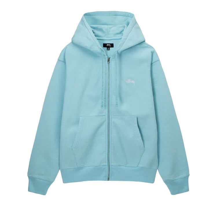 Stussy Stock Logo Zip Hoodie Blue