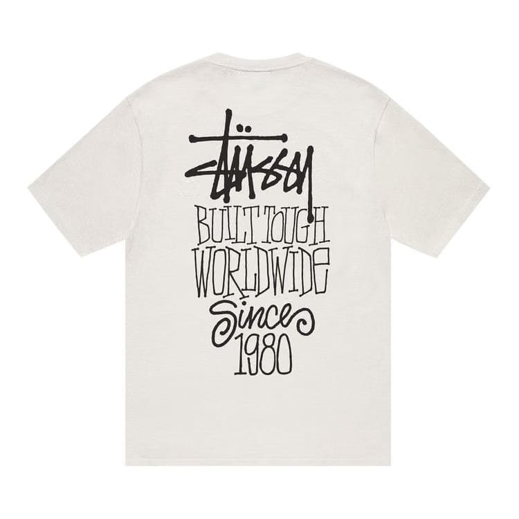 Stussy Pigment Dyed Built Tough T-Shirt Natural