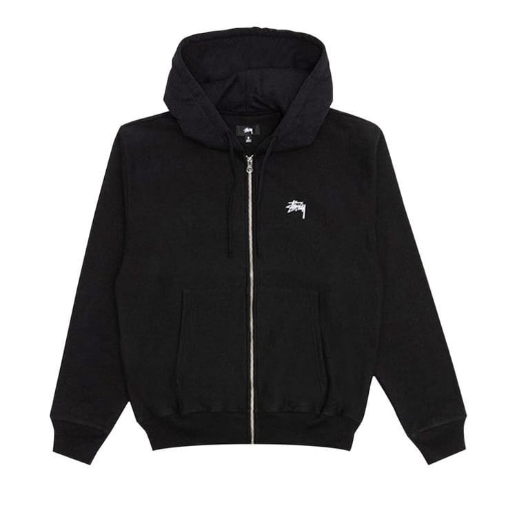 Stussy Stock Logo Zip Hood Black