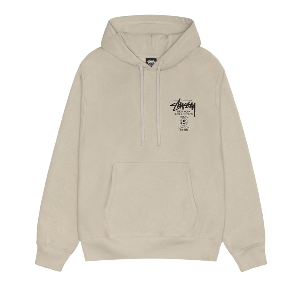 Stussy World Tour Hoodie Khaki