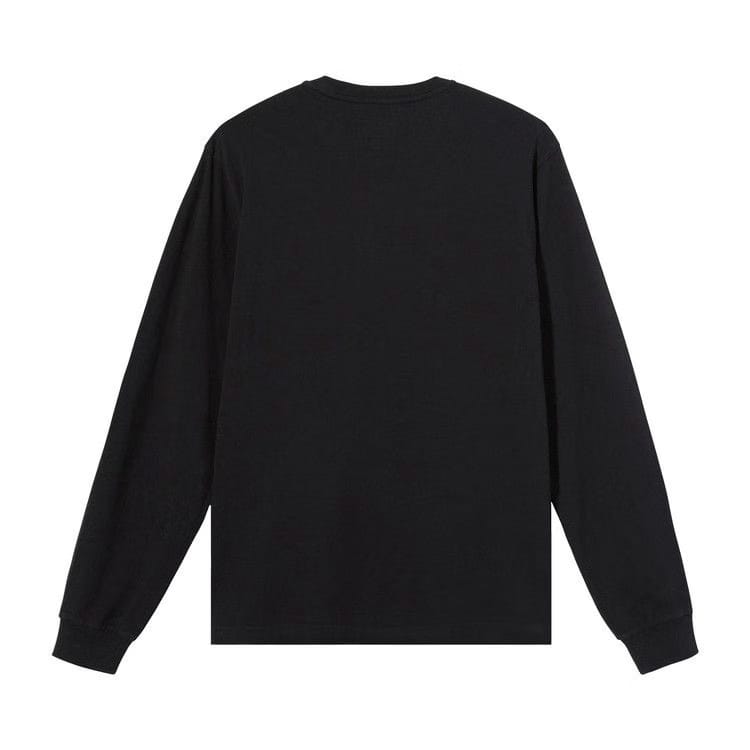Stussy Stock Logo Long-Sleeve Crew Black